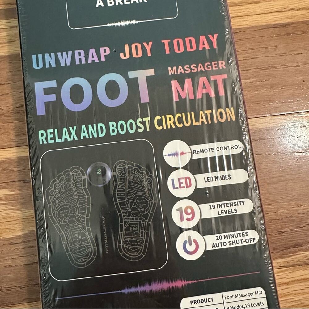 Foot Massager Mat with LED, 19 Intensity Levels,‎ Remote Control - Picture 3 of 5